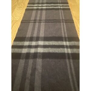 Enzo Mantovani Cashmere Blend Scarf Black Plaid